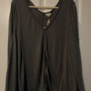 POL Dark grey Long Sleeve Blouse